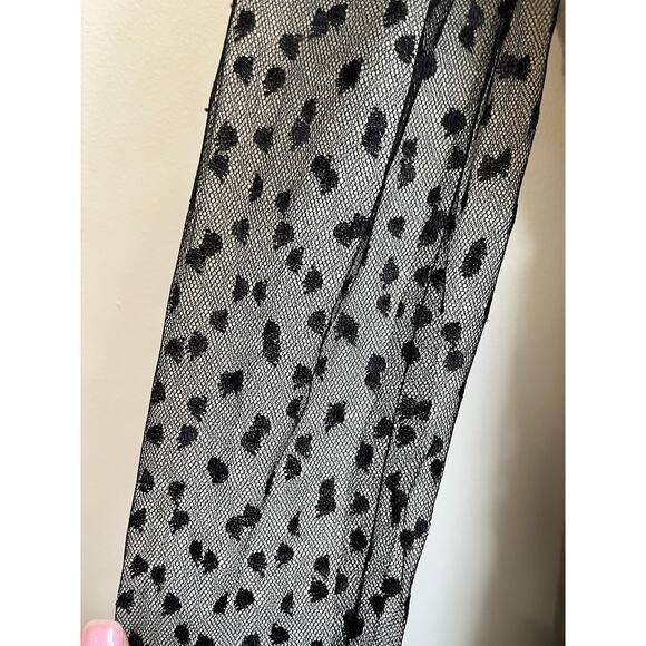 Vintage Vera Hicks Whimsigoth Lace Ruffle Dress Size M Black Sheer Vamp Fairy - Picture 6 of 10